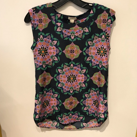 Petite Boho Pattern Sleeveless Top   by J. Crew NWT - Picture 6 of 6
